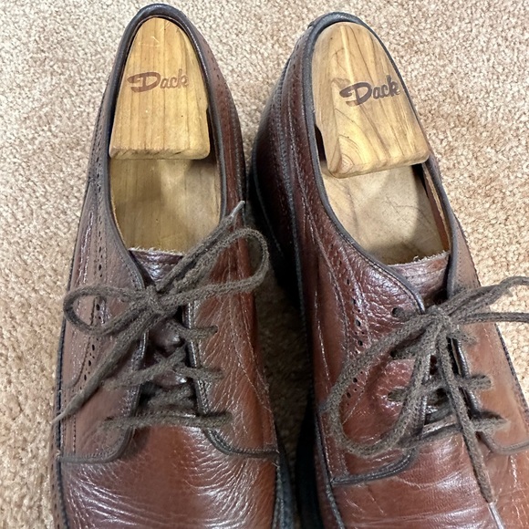 Dacks Bond Street Brown Brogue Derby 9.5D shoes - Picture 2 of 8